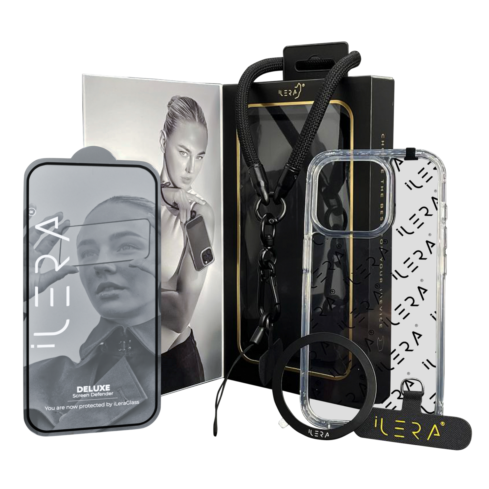 4 in 1 CASE + HAND STRAP + SCREEN PROTECTOR + MAGSAFE