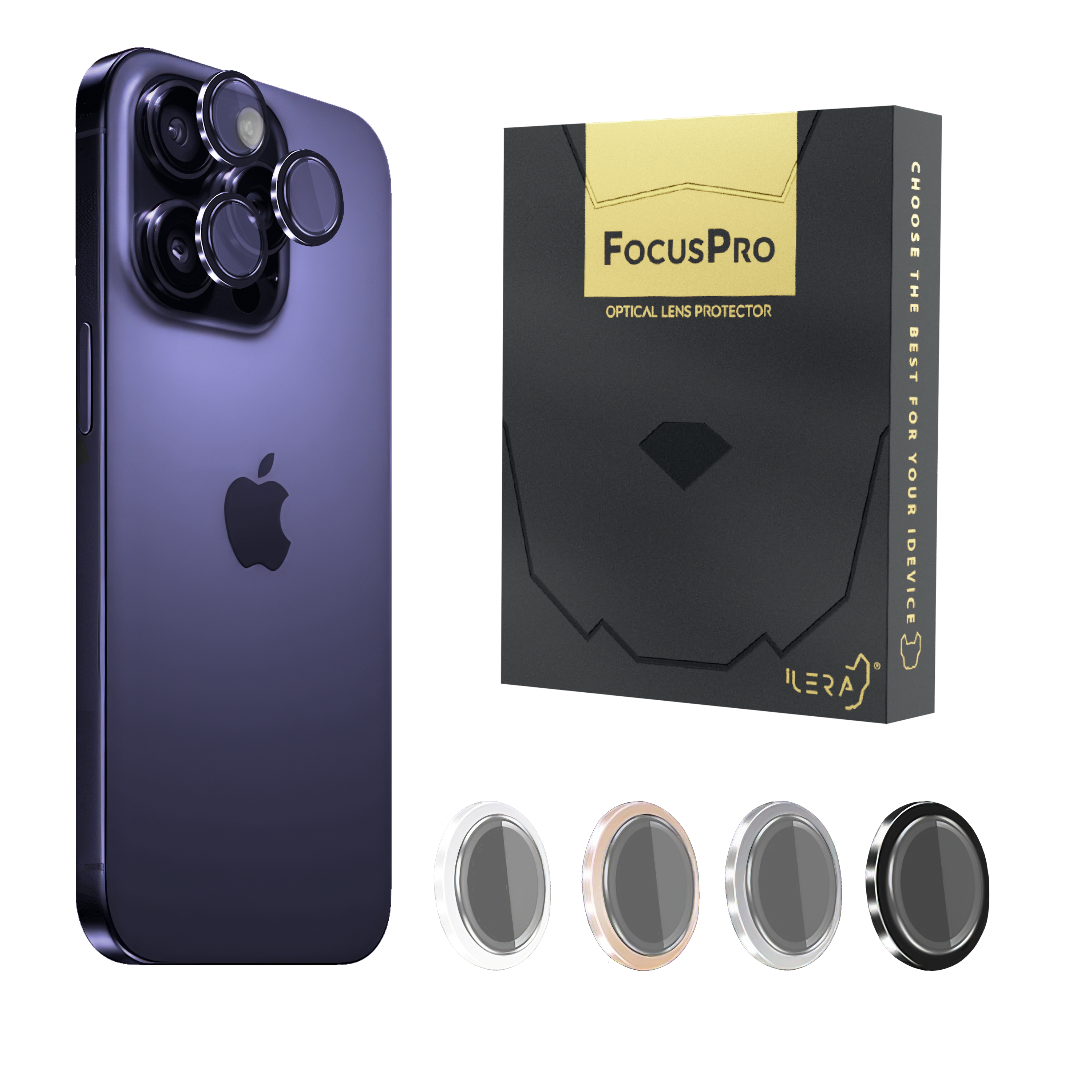FocusPro Lens for camera foriPhone 15 Pro / 15 Pro Max Blue Titanium