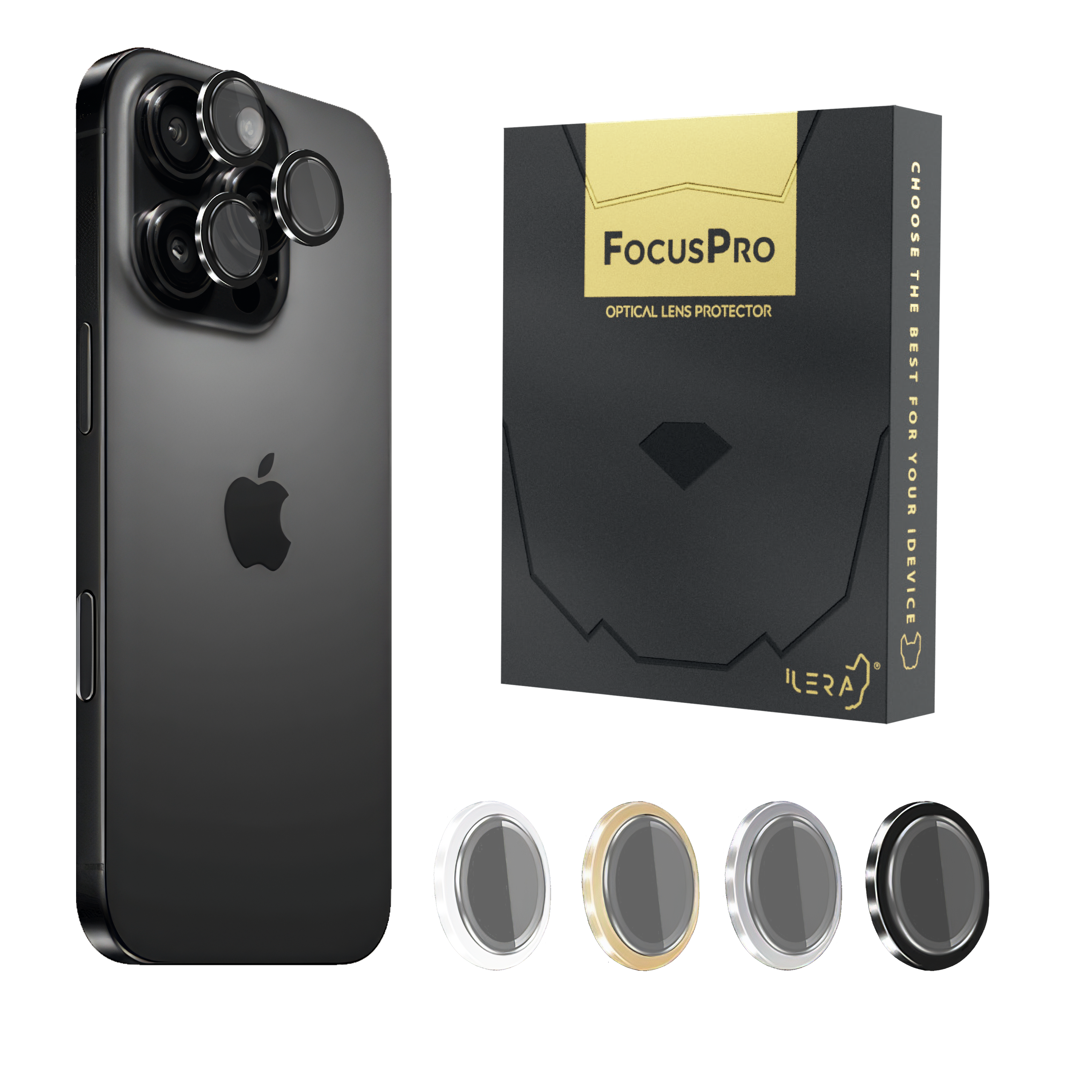 FocusPro Lens for camera foriPhone 16 Pro / 16 Pro Max Black Titanium