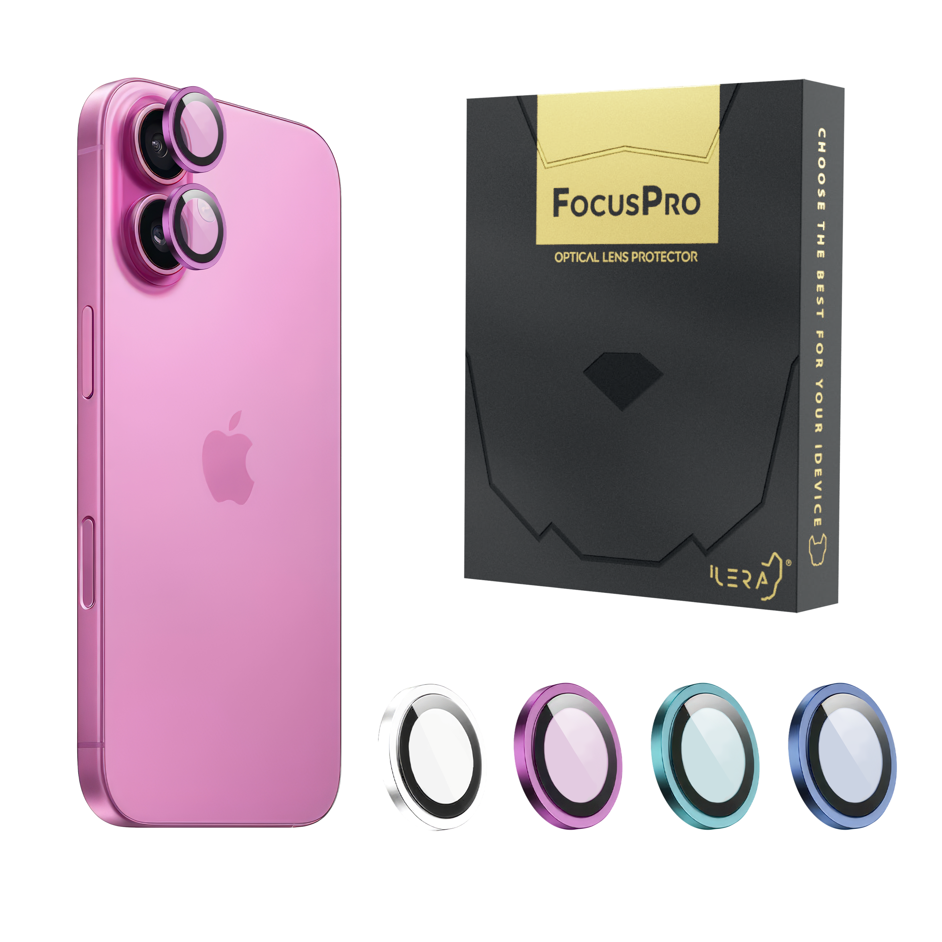 FocusPro Lens for camera iP 16 / 16 Plus, Pink