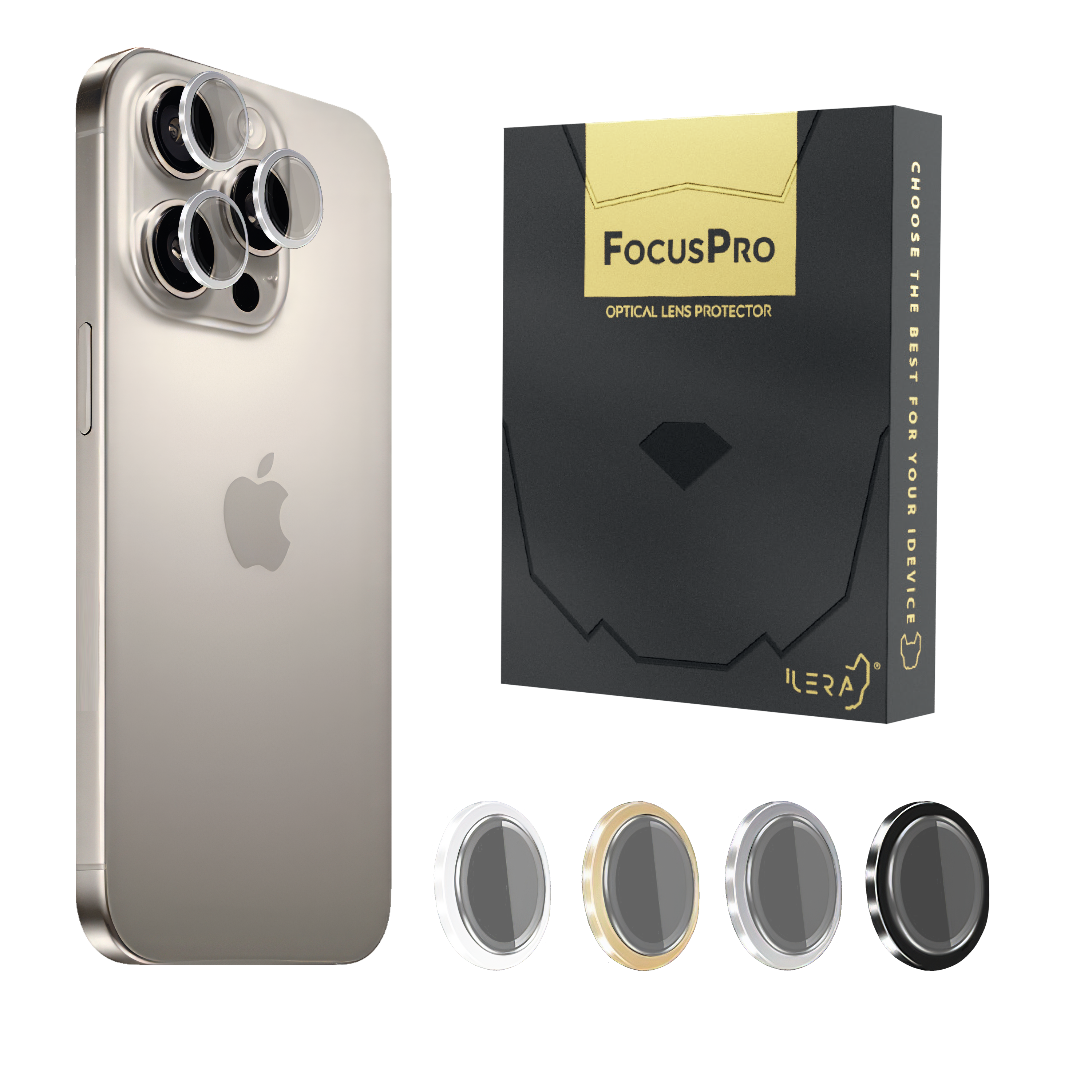 FocusPro Lens for camera foriPhone 15 Pro / 15 Pro Max Crystals